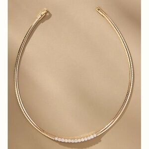 NWT Anthropologie Crystal Collar Snake Chain Necklace